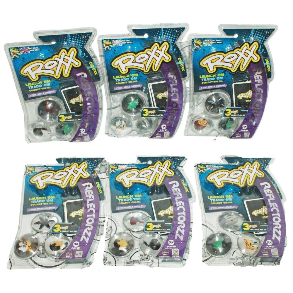 6 Pack Lot - Vintage Roxx Reflector 3d Collectible Reflection Game Disc Toy 2012